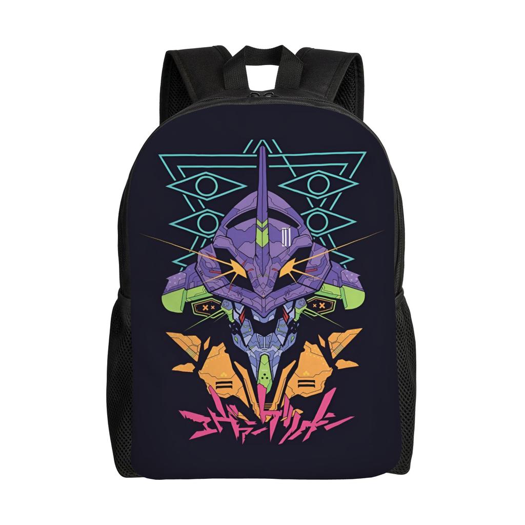 Custom EVA Evangelions Backpack Men Women Casual Bookbag for School College Manga Bags