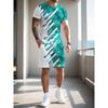Bunte Graffiti 3D-Druck Trainingsanzüge Herren Damen Lässige Kurzarm-T-Shirt-Shorts-Sets 2 Teile Sportbekleidung Anzüge Herrenbekleidung