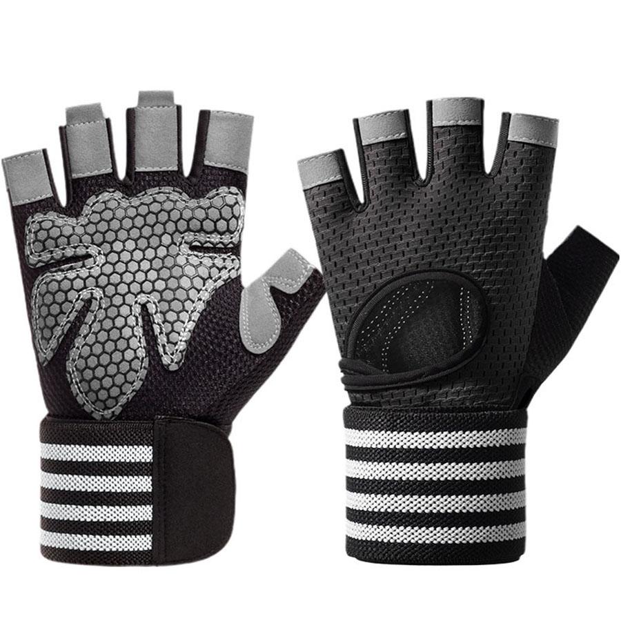 Breathable Workout Gloves,Padded Weightlifting Gloves With Wrist Wraps Support, Full Palm Protection,Grip For Gym Training