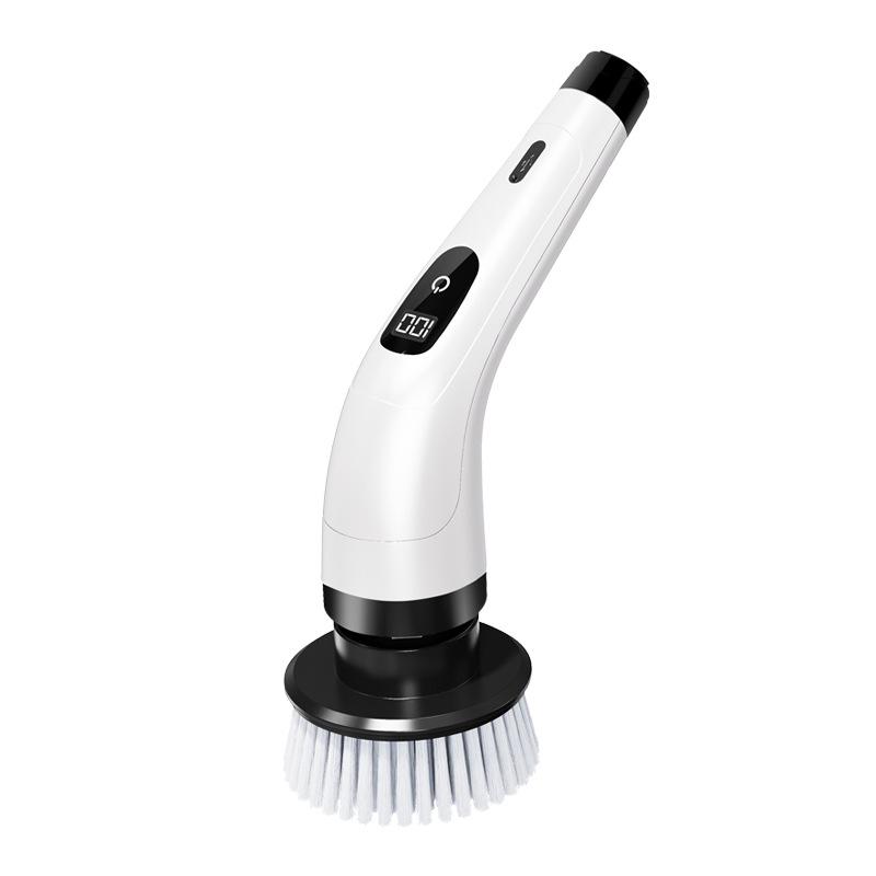 9-in-1 Electric Bathroom Cleaning Brush with Dual-Length Handles