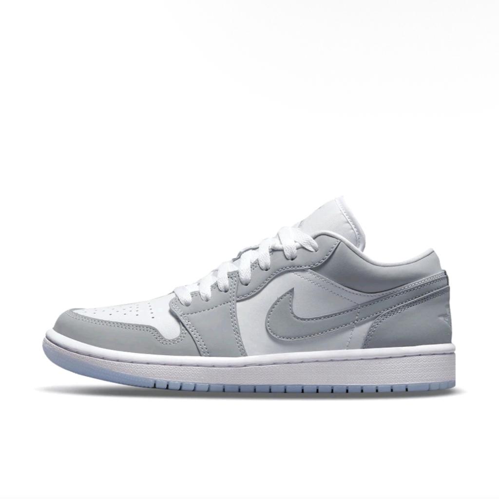 Jordan Air Jordan 1 Low top Vintage Basketball Shoes Women's Gray Blue DC0774-105(Team886-)