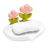 Soap Dish Holder Kitchen Flower Design Sink Tray Bathroom Supplies Organizing Storage With Drainage Holes Anti-Slip For Bathroom