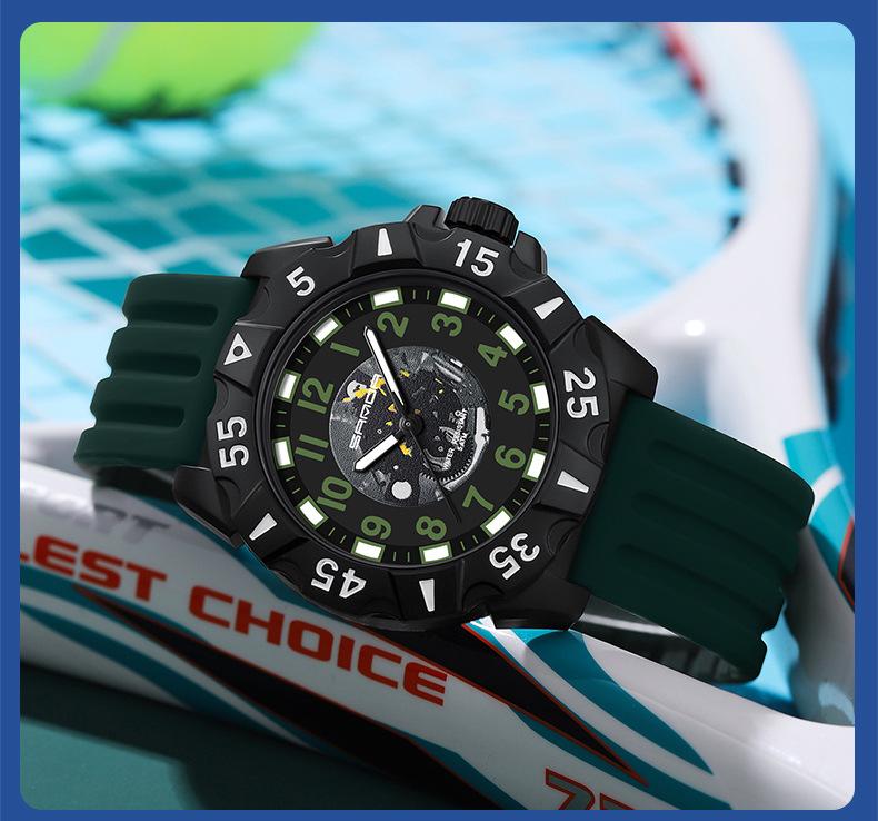 Reloj de Pulsera Sanda de Correa de Silicona Tendencia de Moda - Estilo Estudiante Unisex