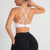 Cross Back Women's Quick-Dry Nylon Sports Bra for Yoga and Running