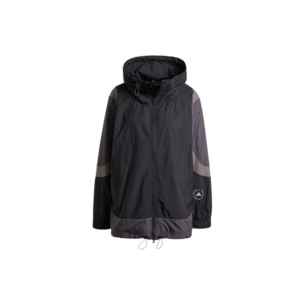 adidas Women's Colorblock Windbreaker Jacket Black/Grey IN3619