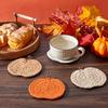Handmade Knit Cup Mats Crochet Coffee Mugs Mats Cute Pumpkin Coasters  Fall Table Decor