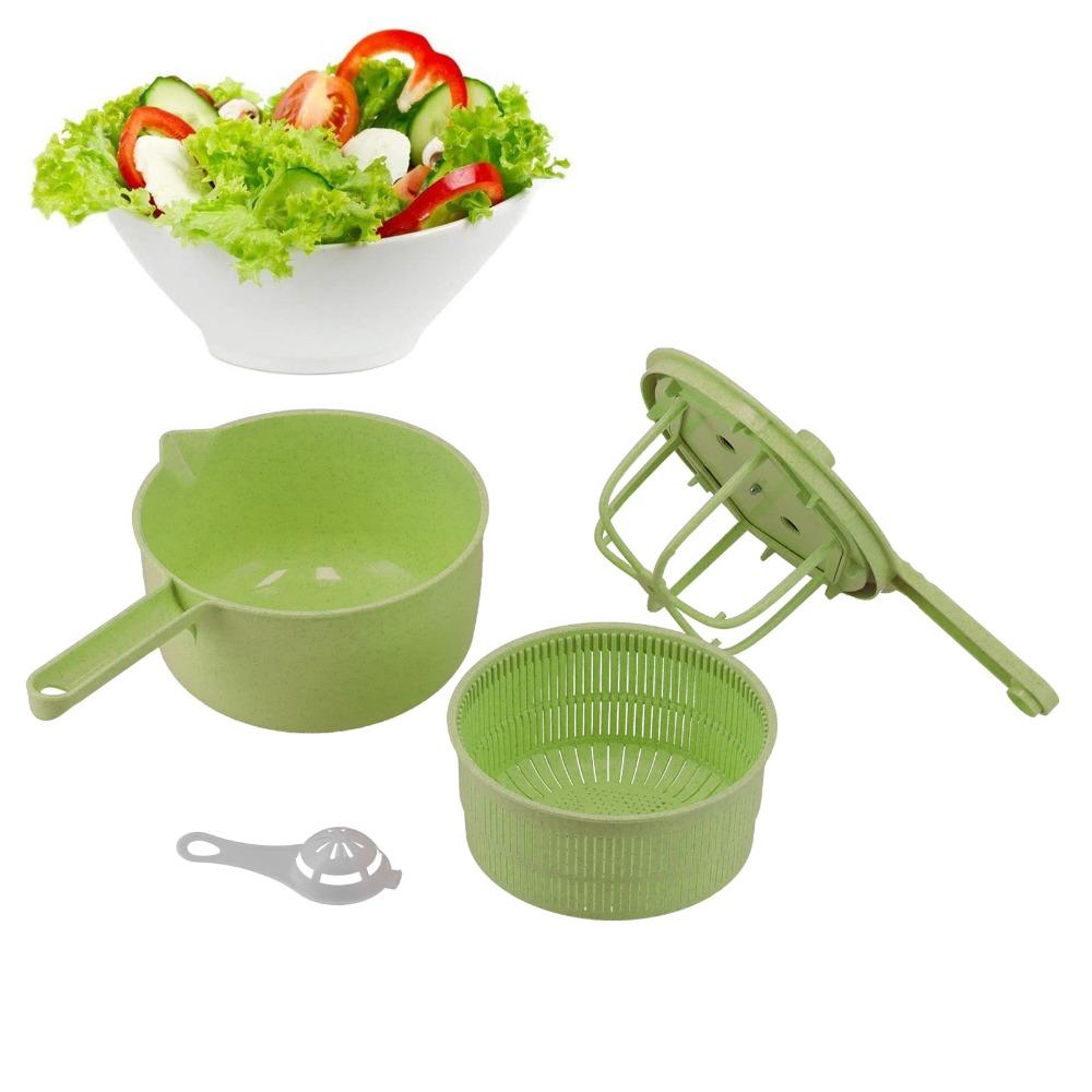 Ergonomic Design Salad Spinner Plastic Vegetable Washing Basket Vegetable Dehydrator Kitchen