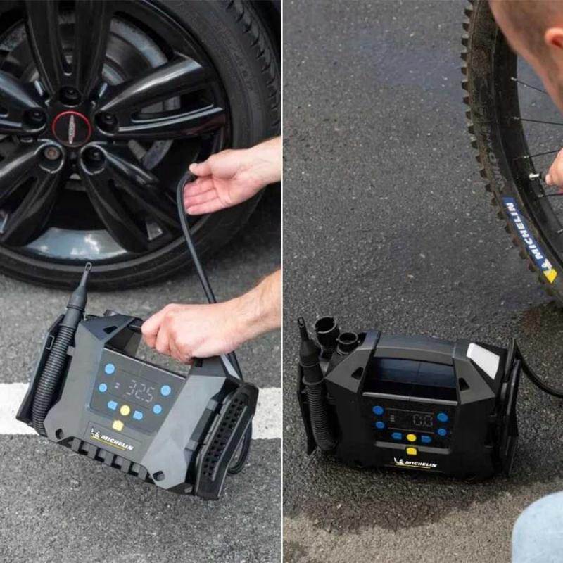 Michelin Digitale Drahtlose Programmierbare Reifenpumpe mit LED-Taschenlampe