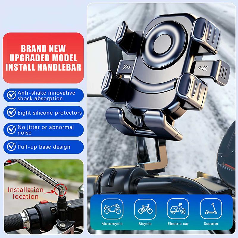 Bike Mobile Phone Holder 360° Rotatable Bicycle Phone Holder Non-Slip Road Bike Motorcycle Handlebar Mount Stand Bracket