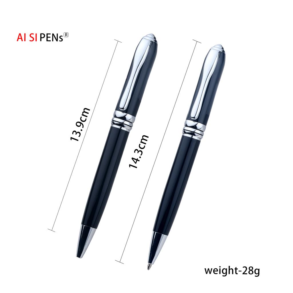 Personalized Luxury Signature Gel Pen Black Metal Roller Ballpoint Pen