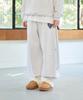 Alikim Goodluck Heart Snap Off Sweat Pants / White-Melange