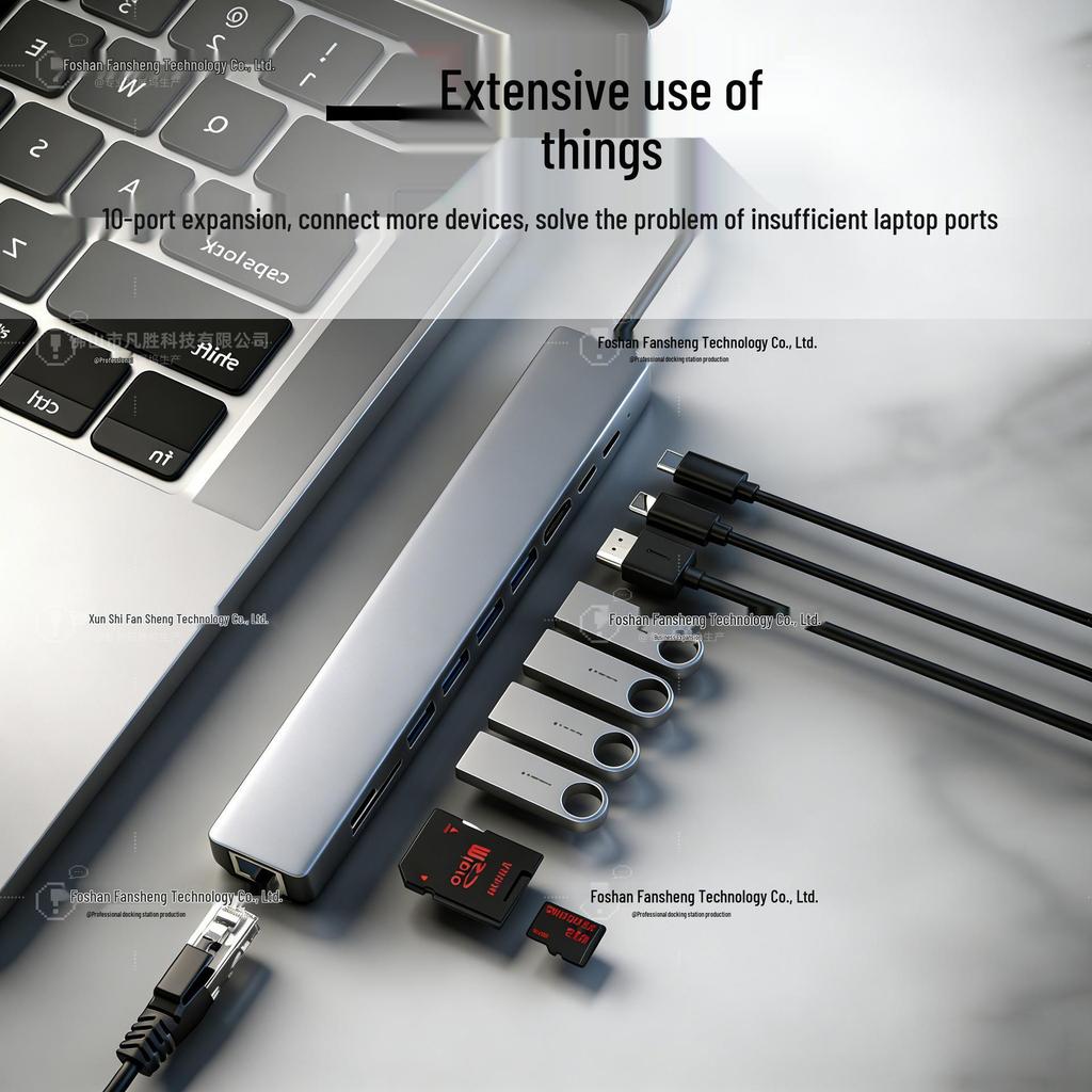 Type-C USB Hub: Docking Station with HDMI Screen Mirroring for Laptops, Tablets, and Phones