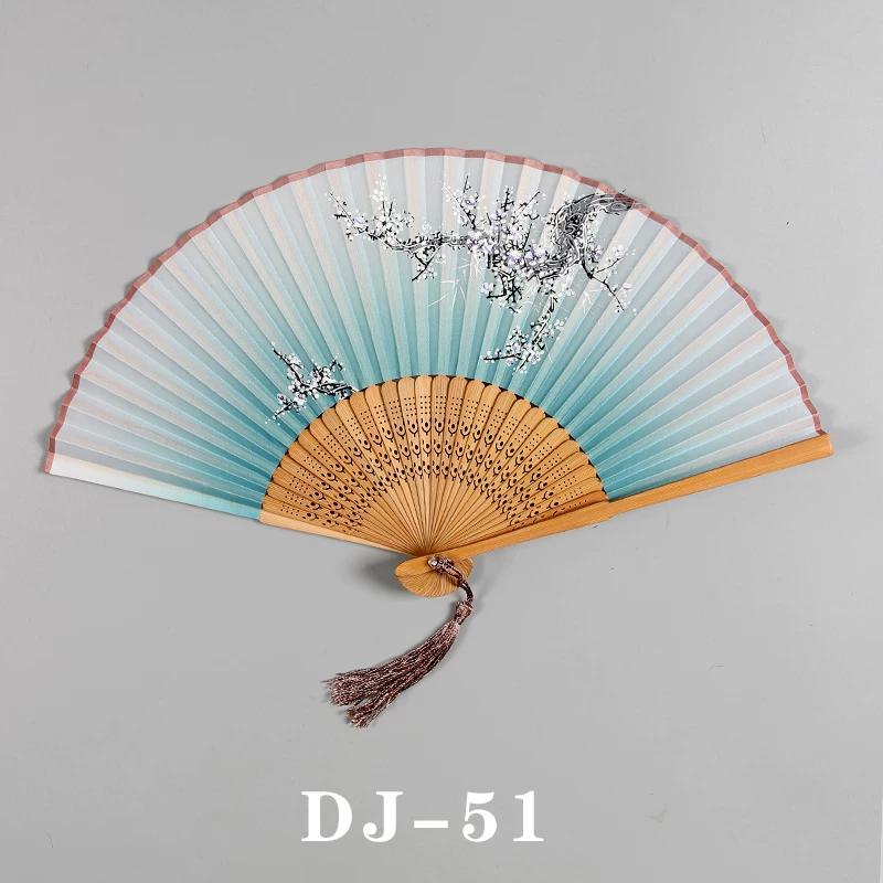 Elegant Fan Hall Retro Style Folding Fan Female Summer Japanese Style Portable Portable Tassel Small Folding Fan Chinese Style Han Costume Fan