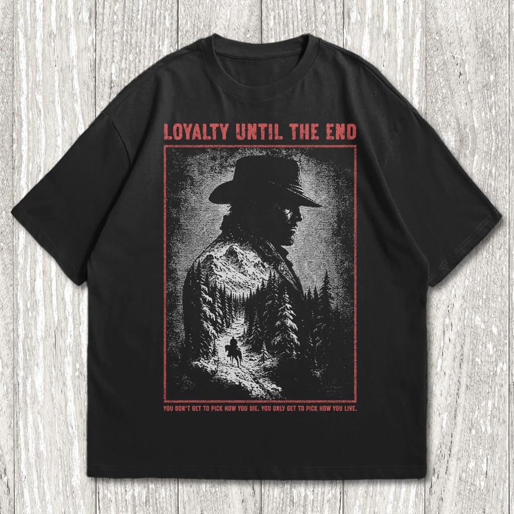 Western Gunslinger Style Unisex Tee, Outlaw Cowboy Graphic 100% Cotton T-shirt Mens Tees Top