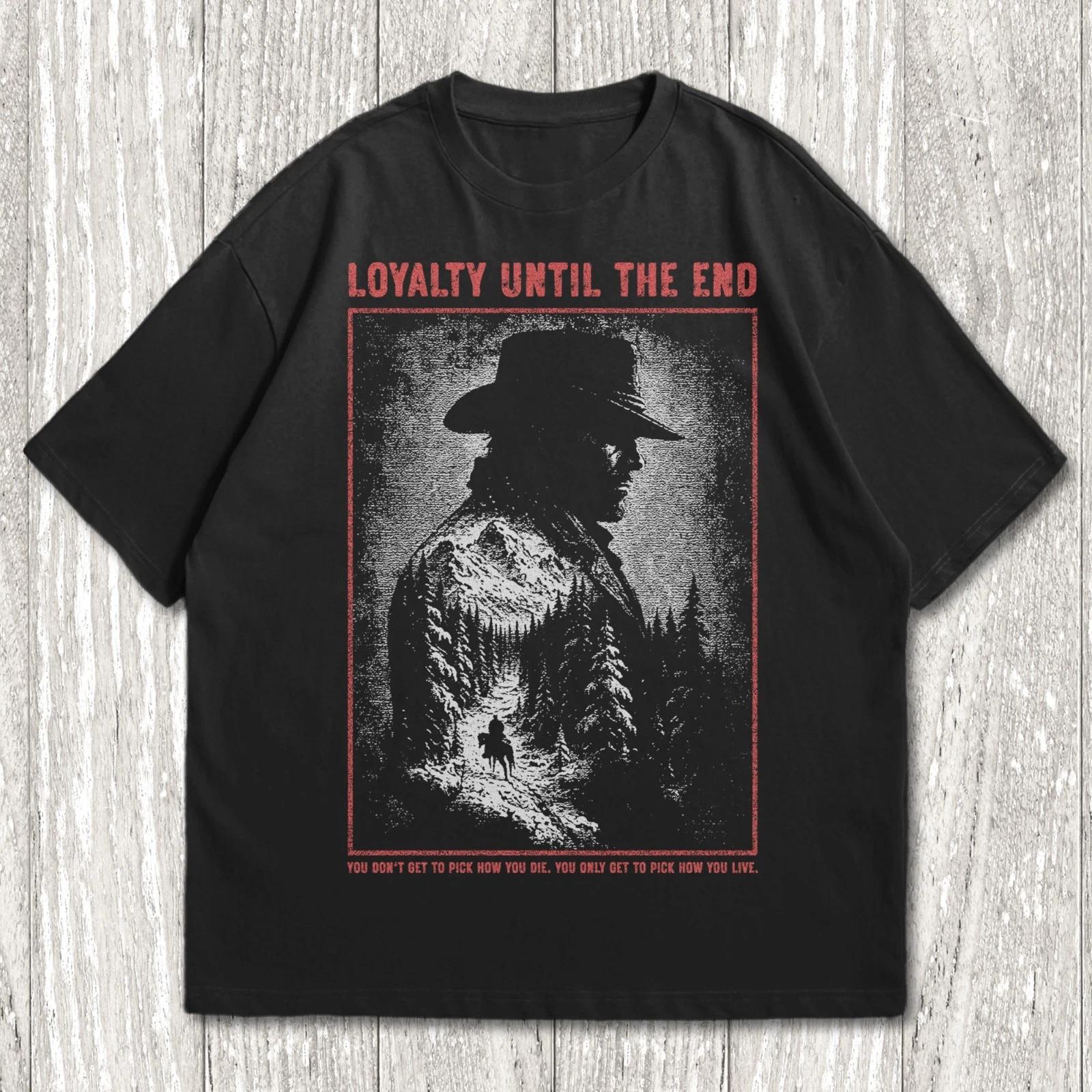 Western Gunslinger Style Unisex Tee, Outlaw Cowboy Graphic 100% Cotton T-shirt Mens Tees Top 2XL