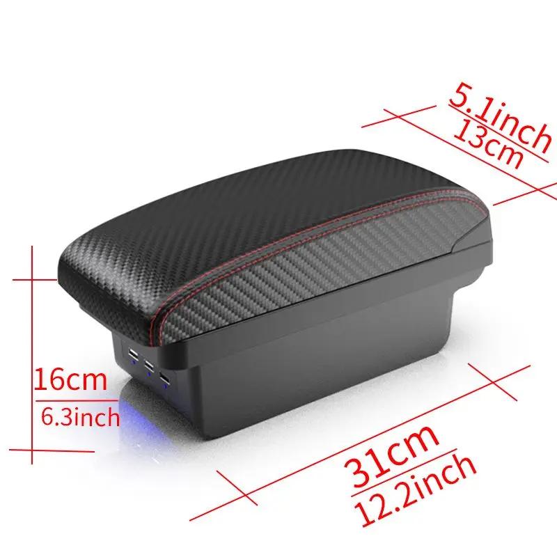 For SEAT Ibiza 6j Ibiza 6L Armrest Box Car Center Console Armrest Modified Multi-function Storage USB Interior Accessories