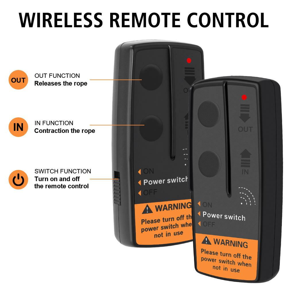 Wireless Remote Control Recovery Kit 2.4G 12V 24V Electric Winch Switch Controller for Jeep Off-road ATV Trailer 72W Universal