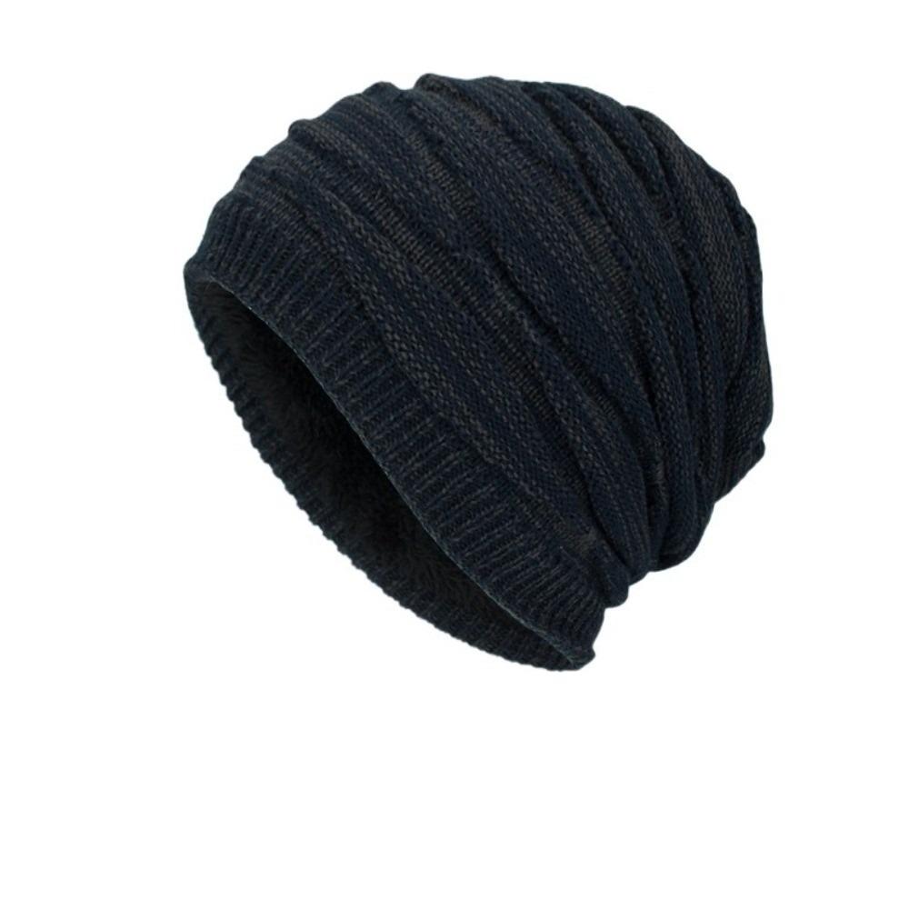 Woolen Woolen Hat Velvet Beanies Cap Simple Knitted Pullover Hat  Girls
