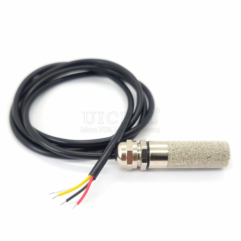 Temperature Humidity Sensor Output SHT20 SHT30 SHT40 SHTC3 Probe Cable Metal Head Digital Capacitance Sensors 1M Length I2C