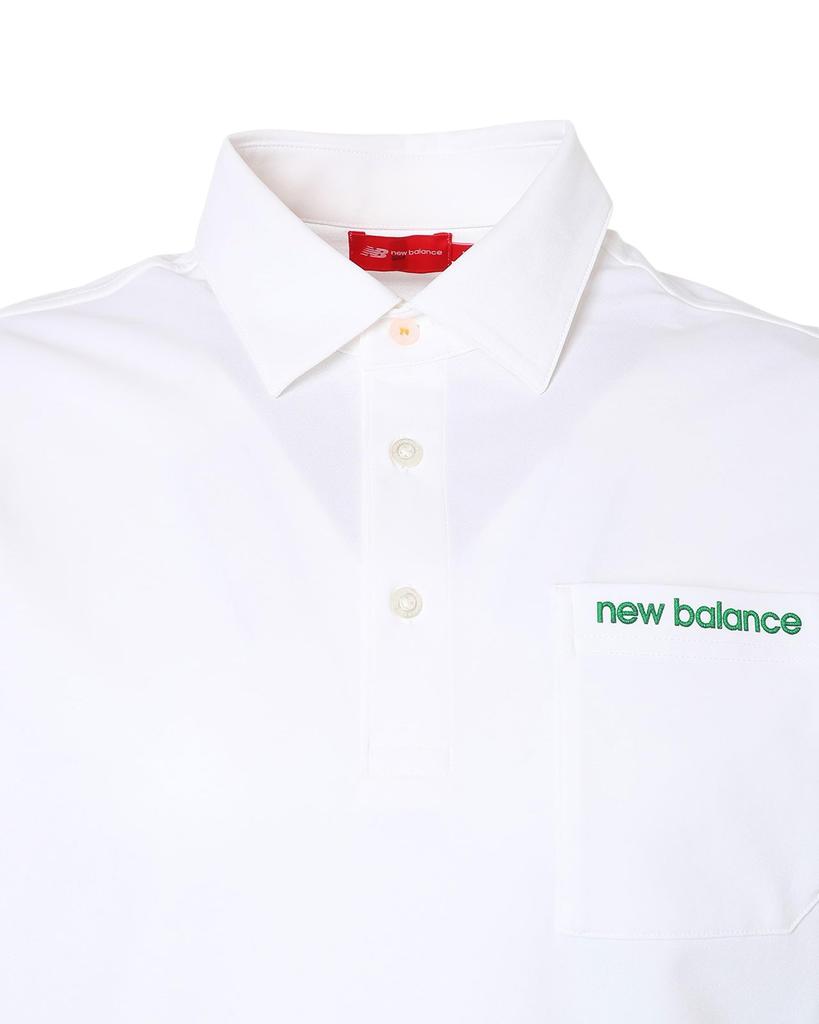 Golf Polo Shirt Back 5 [New Balance] Short-Sleeve (Stretchable, Print) / Men's / 012-6168012 030_White [L]