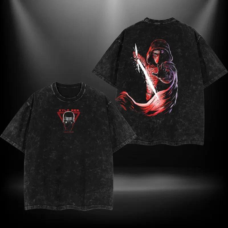 Kylo Ren Star T-Shirt Wars Double Printed Fantasy, Graphic Tee Mens T-Shirt S