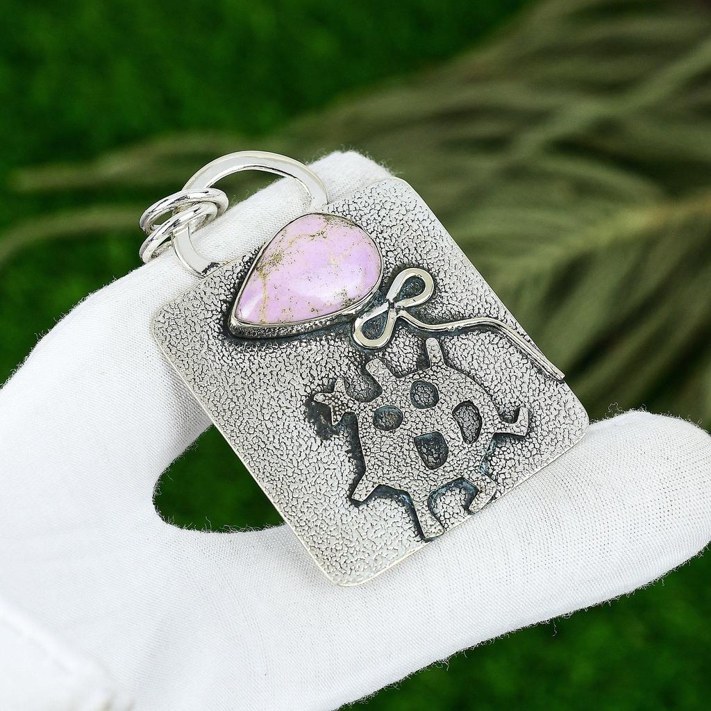 Friendship Day Deal Phosphorite Gemstone Handcrafted Pendant 925 Sterling Silver