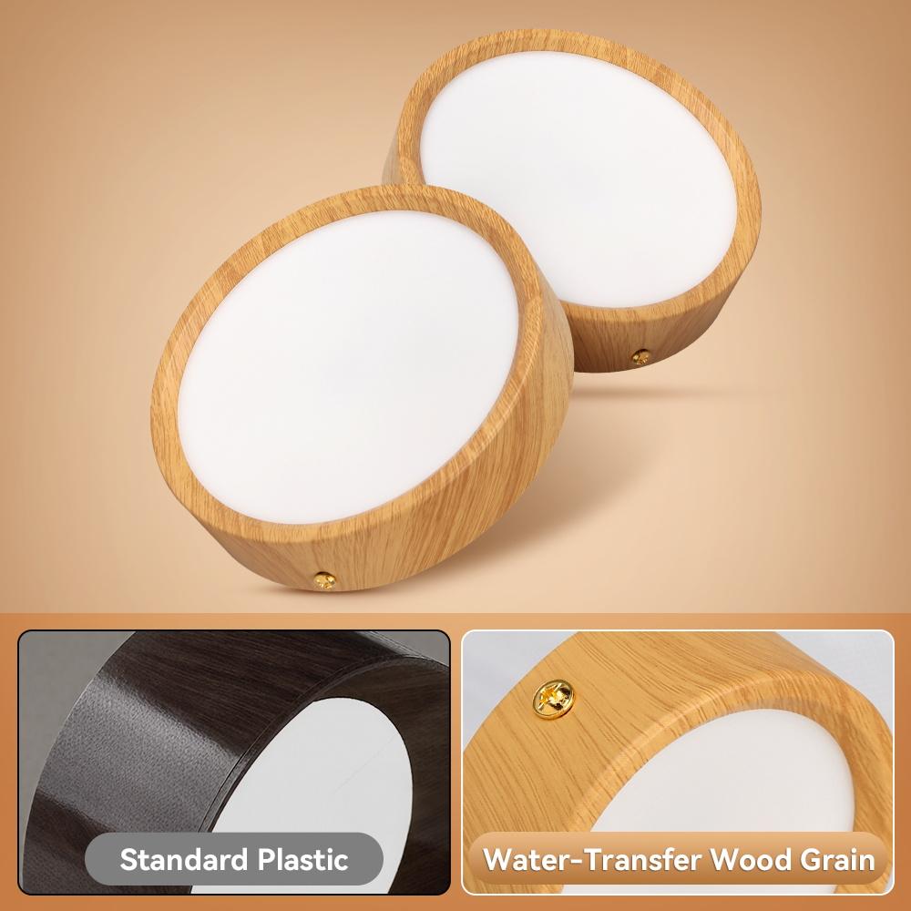 Wood Grain Gold LED Downlight 3 Colors Ceiling Light Spot Led Light Ultra Thin Panel Lamp for Living Room Home Decor