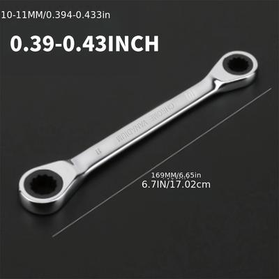1PC Ring Double Head Ratchet Wrench Reversible Ratchet Combination Spanner