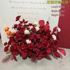 Silk Red Flower Aisle Runner & Floral Background for Chinese Wedding Engagement