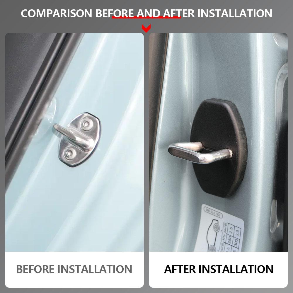 8Pcs Car Door Lock Protective Cover for VW Volkswagen Passat Golf 6 7 Jetta Tiguan Beetle Scirocco Polo Bora Interior Styling