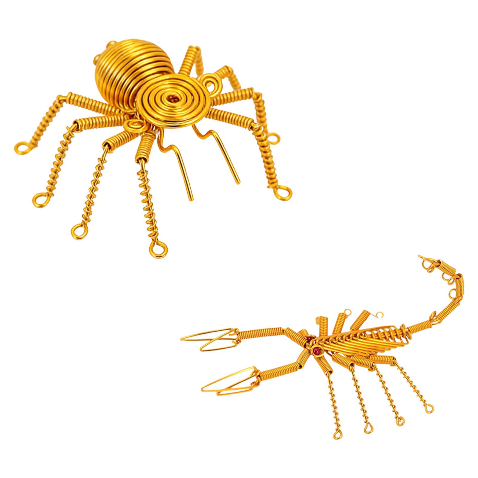 

Handcrafted Little Spider Model with Moving Legsing Legs Articulated 3D Printed Spider Model Scary Educational Birthdays Gifts золотой