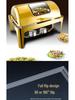 Gold-Plated Stainless Steel Chafing Dish with Glass Lid