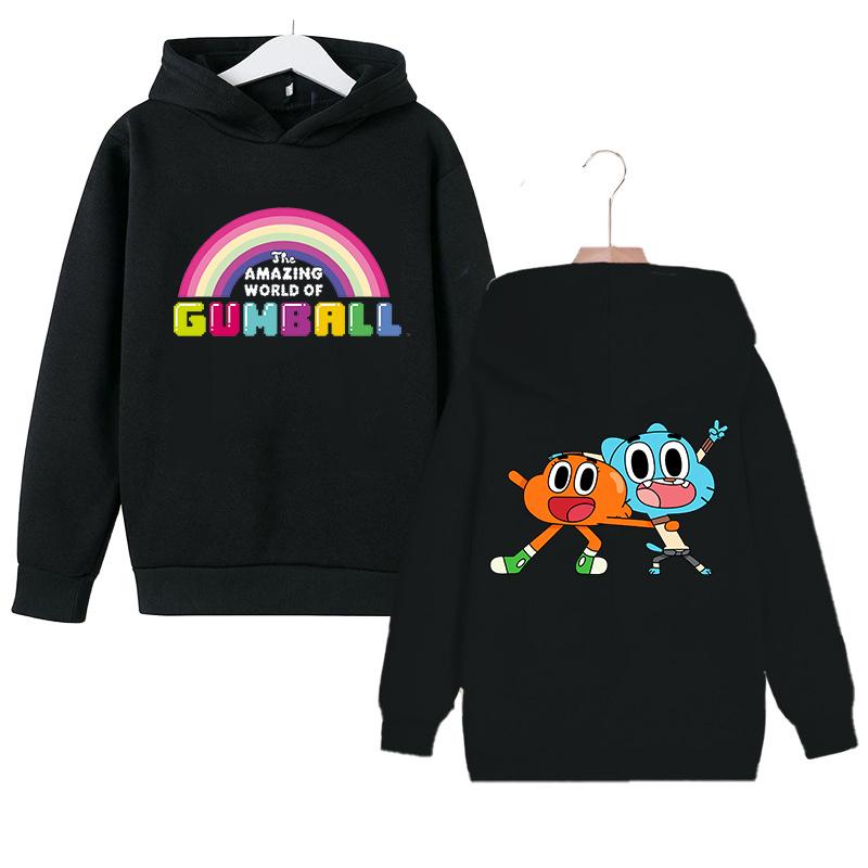 The Amazing World of Gumball Hoodies Boys Girls Funny Cartoon Print Hoodie Long Sleeve Pullover Tops Kids Casual Sweatshirts