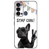 For ITEL Vision 3 Case Fashion Cat Sunflower Phone Cases For Itel S17 S 17 S661W Soft TPU Black Silicone Cover Vision3 Bumper