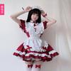 Gothic Cross Maid Dress Halloween Cosplay Costume Anime Lolita Style Adult Women