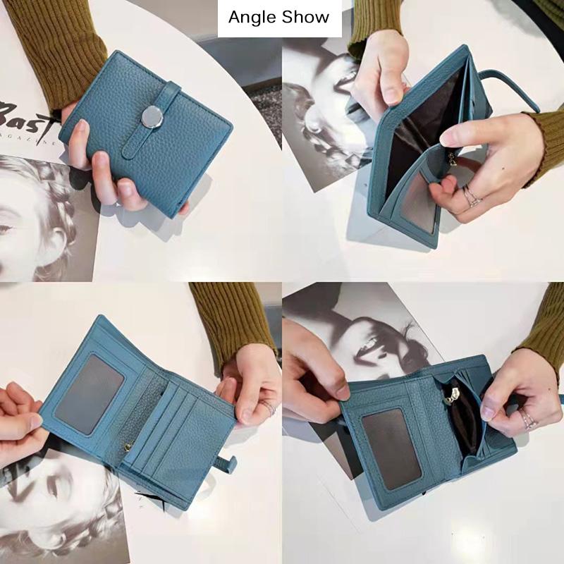 Neue Marke Design Frauen Brieftaschen Aus Echtem Leder Kurze Brieftasche Mode Haspe 2-falten Brieftasche Kalbsleder Geldbörse