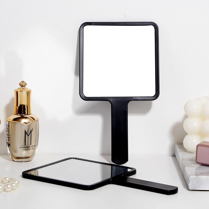 Portable High-Definition Handheld Cosmetic Mirror - Customizable Plastic Makeup Mirror Gift