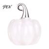 Mini Carved Pumpkin Ornaments Natural Crystal Pendant, Stone Charm with Halloween Party Supplies Metal Hook, Micro Landscape Decor, Holiday