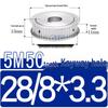 Dual-Sided Flat Timing Pulley: 5M50 Teeth, Width Options 11/16/21/27AF, Bore Size 8-30.