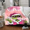 Couverture Célébration de Noël Grinch Couverture Douce pour Maison Chambre à Coucher Lit Canapé Voyage Bureau Couverture de Noël Unie