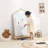Double-Sided Magnetic Drawing Board: Dust-Free Solid Wood Easel for Kids - Ideal for Early Education and Home Use