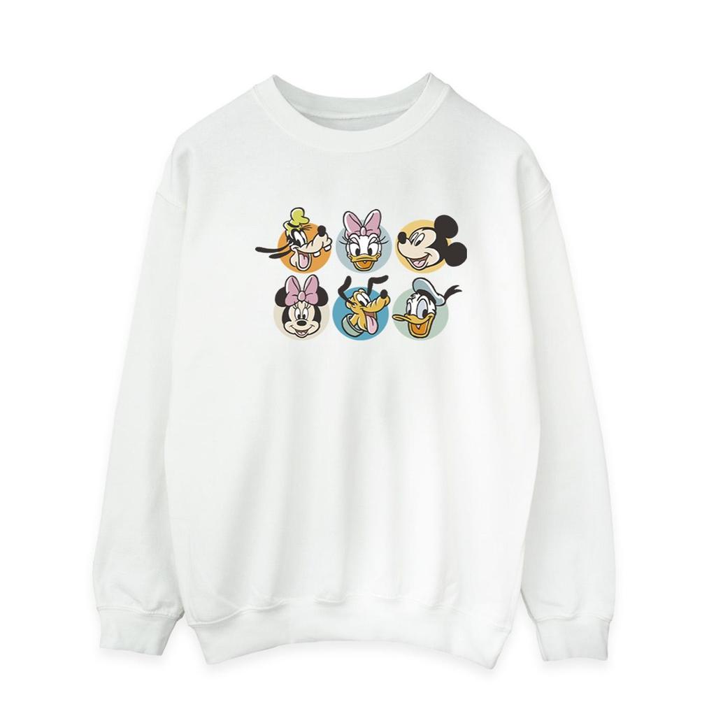 Disney Mens Mickey Mouse And Friends Faces Sweatshirt