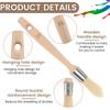 3/6 Pcs Trim Painting Brush Set Round and Pointed Edge Painting Brush Wooden Handle Paintbrush Edge Painting Tools for Door Wall