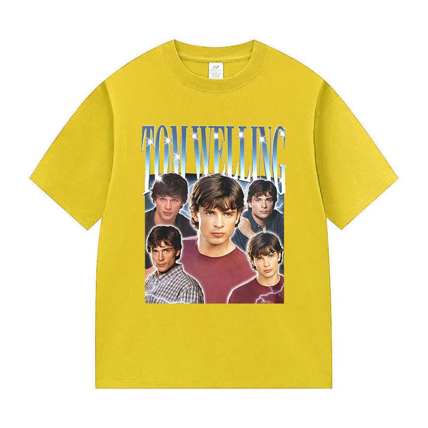 Funny TV Show Tom Welling Meme T Shirt Unisexs Clothing ONeck Fashion Short Sleeve Tshirts Unisex Oversized Vintage Cotton Tshirt