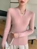 Women's Slim Fit V-Neck Cashmere Sweater - Autumn/Winter 2025 Versatile Lightweight Knit Cardigan