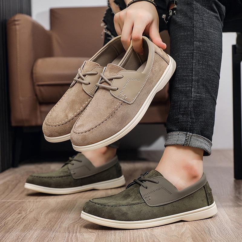 Men's shoes new casual single shoes cover feet flat men's board shoes lazy one pedal casual men's casual shoes