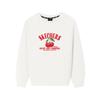 Skechers Emotional Aesthetics Series Cherry Print Logo Solid Color Loose Comfortable Versatile Casual Crew Neck Sweatshirt L325U122-0074