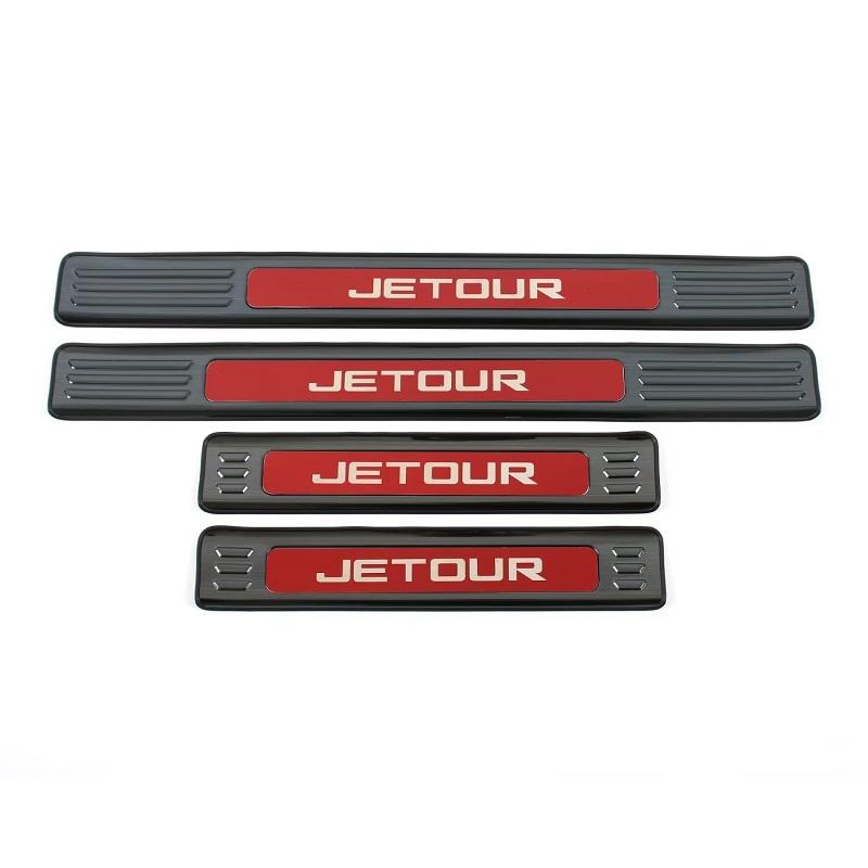 For Jetour Traveler T2  2024 Stainless Steel Door Sill Scuff Plate Pedal Protector Anti-scratch Cover Car Trims Accessories