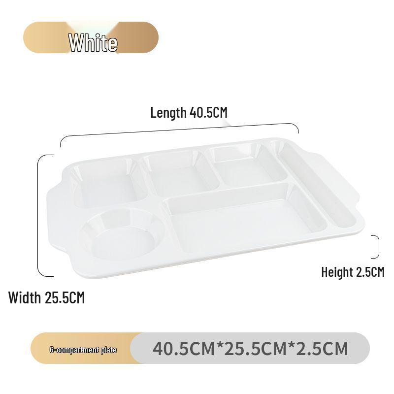 Drop-Proof Melamine Six-Grid Food-Grade Dining Plate