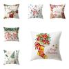 Christmas Theme Santa Claus Print Pattern Cushion Cover For Home Living Room Sofa Decoration Pillow Cover